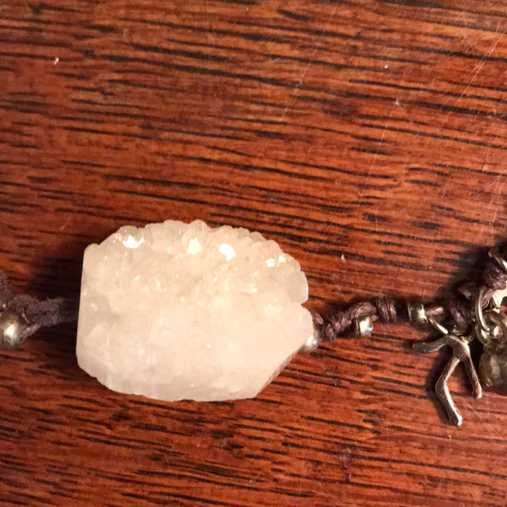 Sequin Druzy Gold Coral Necklace - Picture 2 of 10